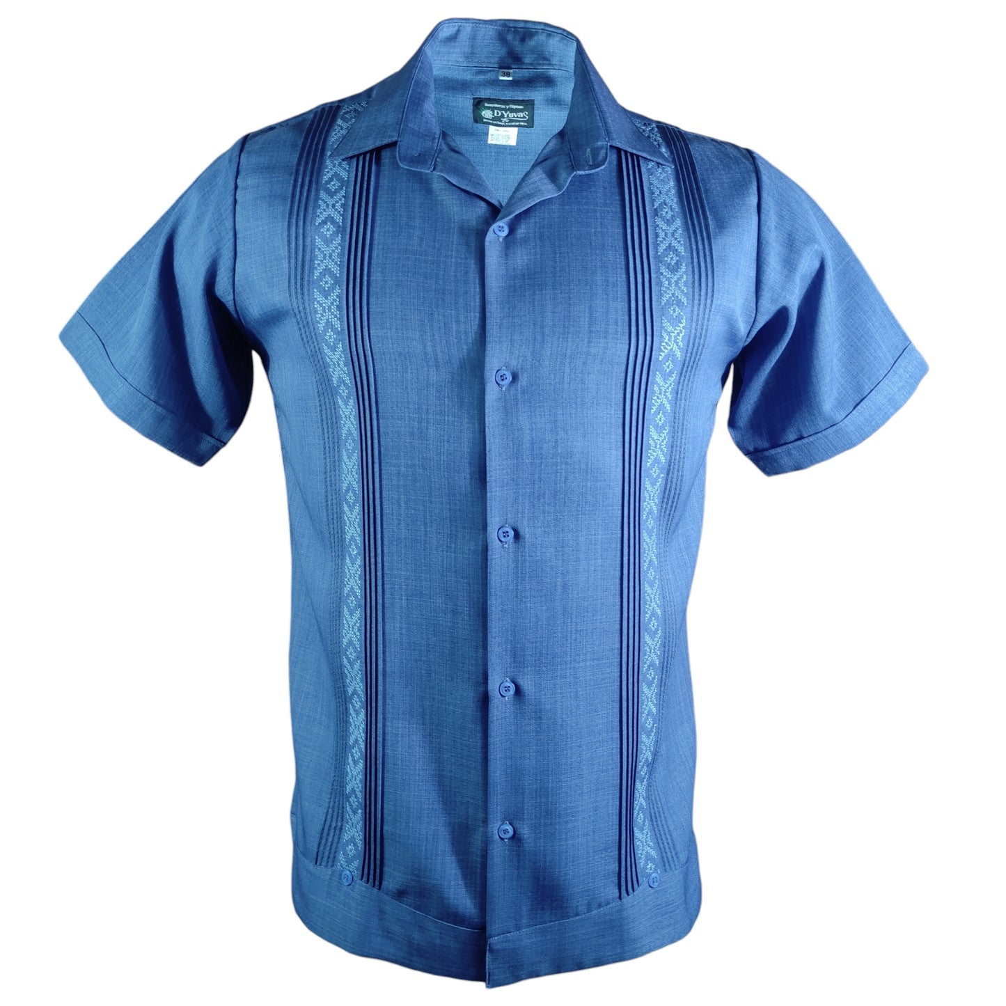 Guayabera Yucateca Bordada, Manga Corta, Guayabera de Lino Seda, D'Yuvas