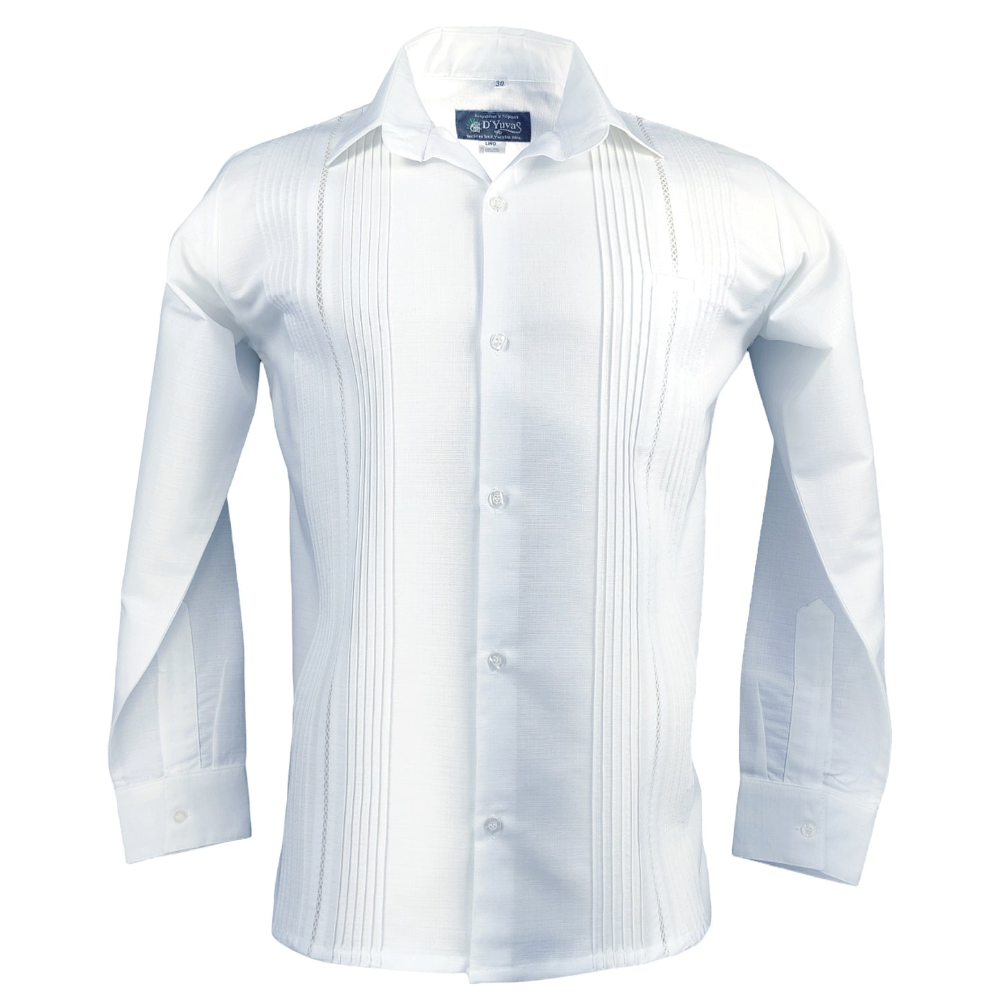 Guayabera Yucateca Lino, Manga Larga, D´Yuvas, Auténtica Guayabera Mexicana.