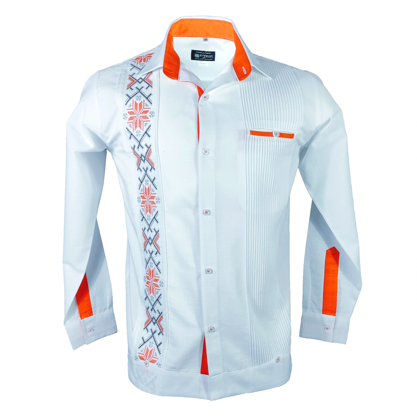 Yucatecan Guayabera, Linen with Embroidered Cotton, Long Sleeve, Guayabera D´Yuvas