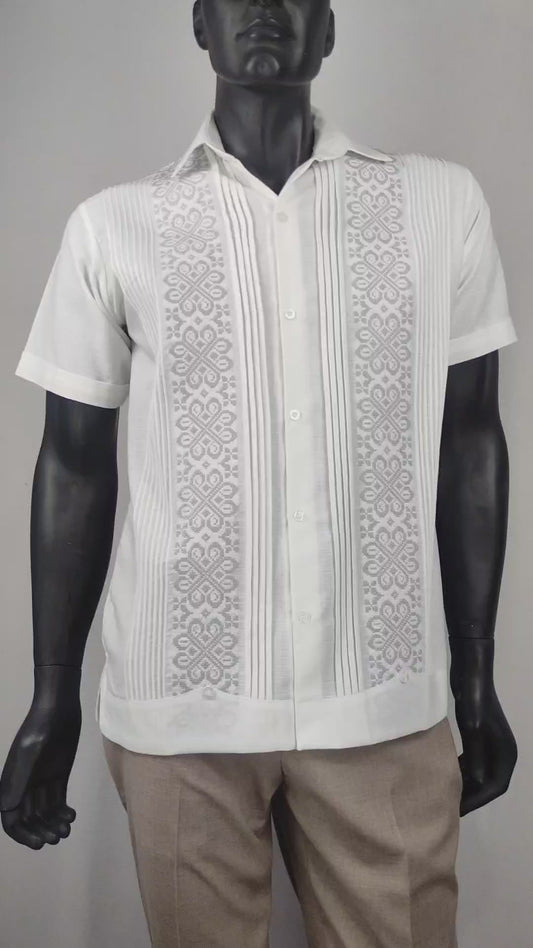 Yucatecan Guayabera, Linen with Embroidered Cotton, Guayamisa, D´Yuvas